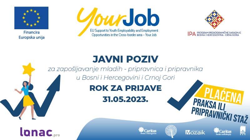 JAVNI POZIV za zapošljavanje mladih – pripravnica i pripravnika u BiH i CG