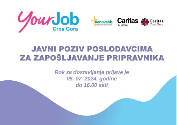 JAVNI POZIV POSLODAVCIMA  ZA ZAPOŠLJAVANJE PRIPRAVNIKA