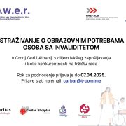 Objavljen poziv za istraživanje o obrazovnim potrebama osoba sa invaliditetom