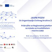 JAVNI POZIV ZA Organizacije Civilnog Društva (OCD) Pridružite se Regionalnoj platformi za mlade sa invaliditetom YOUTH CORD