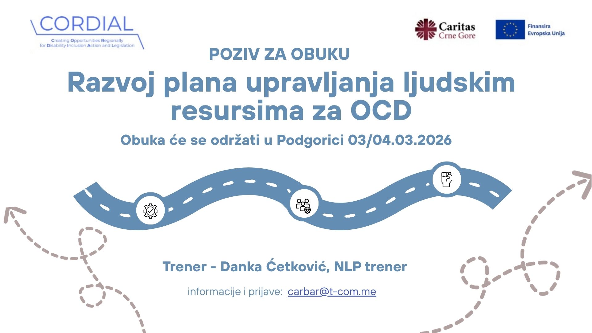 Poziv za obuku u okviru CORDIAL projekta